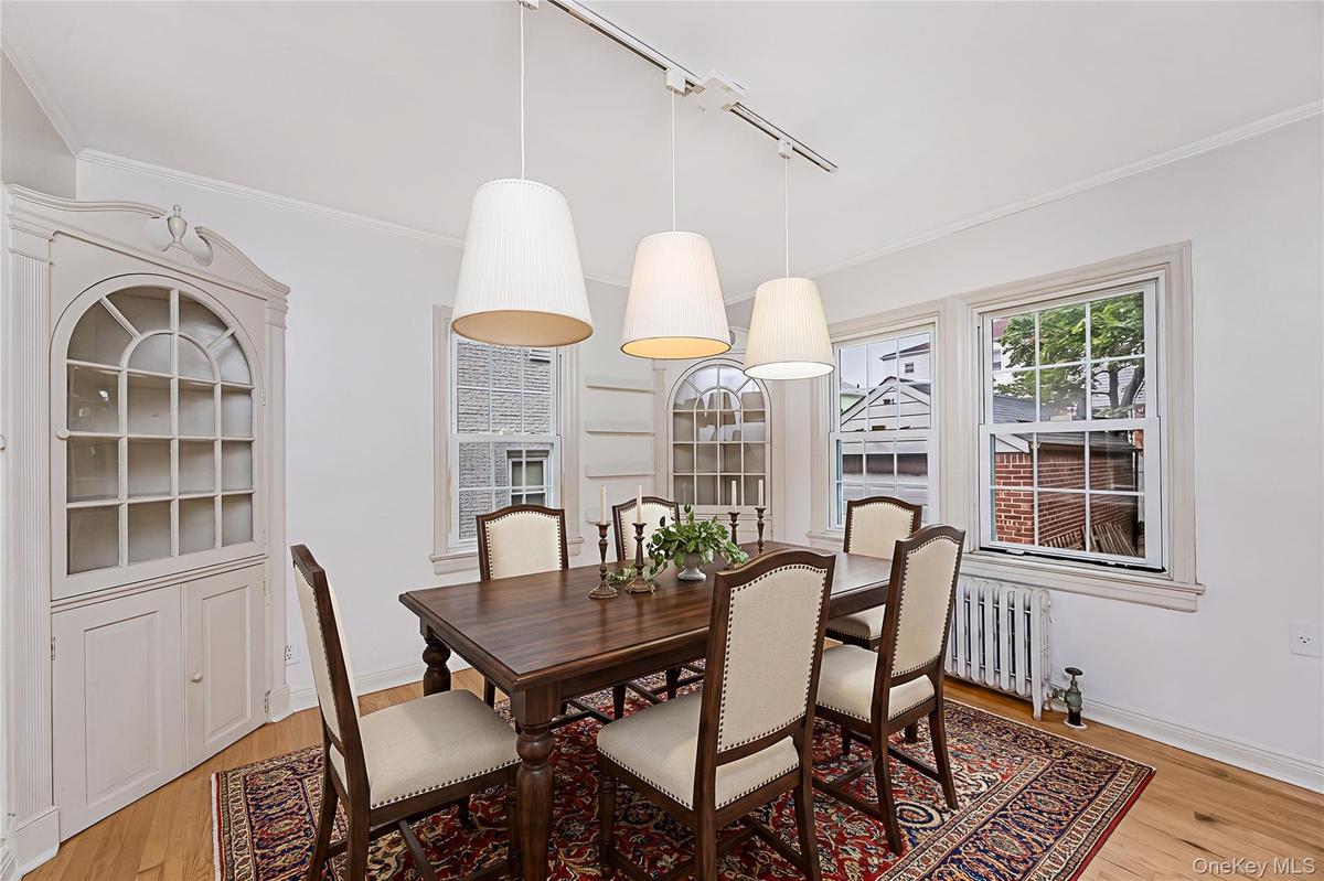 Staged dining area