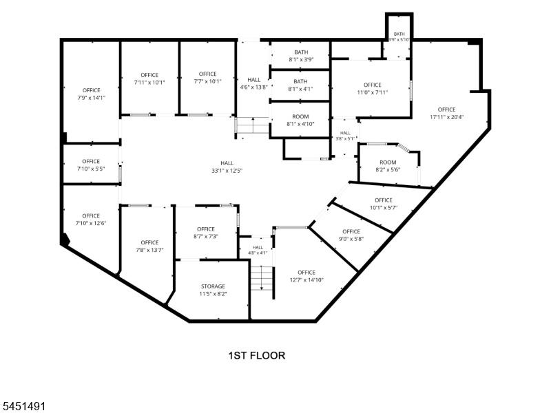 Ground level 1st floor