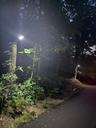 Access road motion lighting