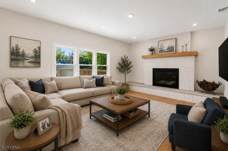 Family Room Virtually Staged