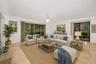living area virtually staged