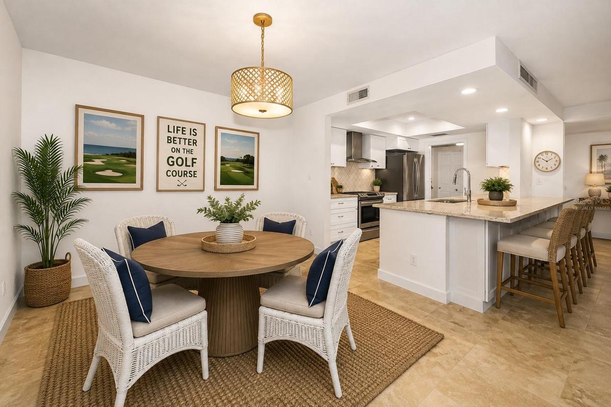 dining area nd kitchen virtually staged