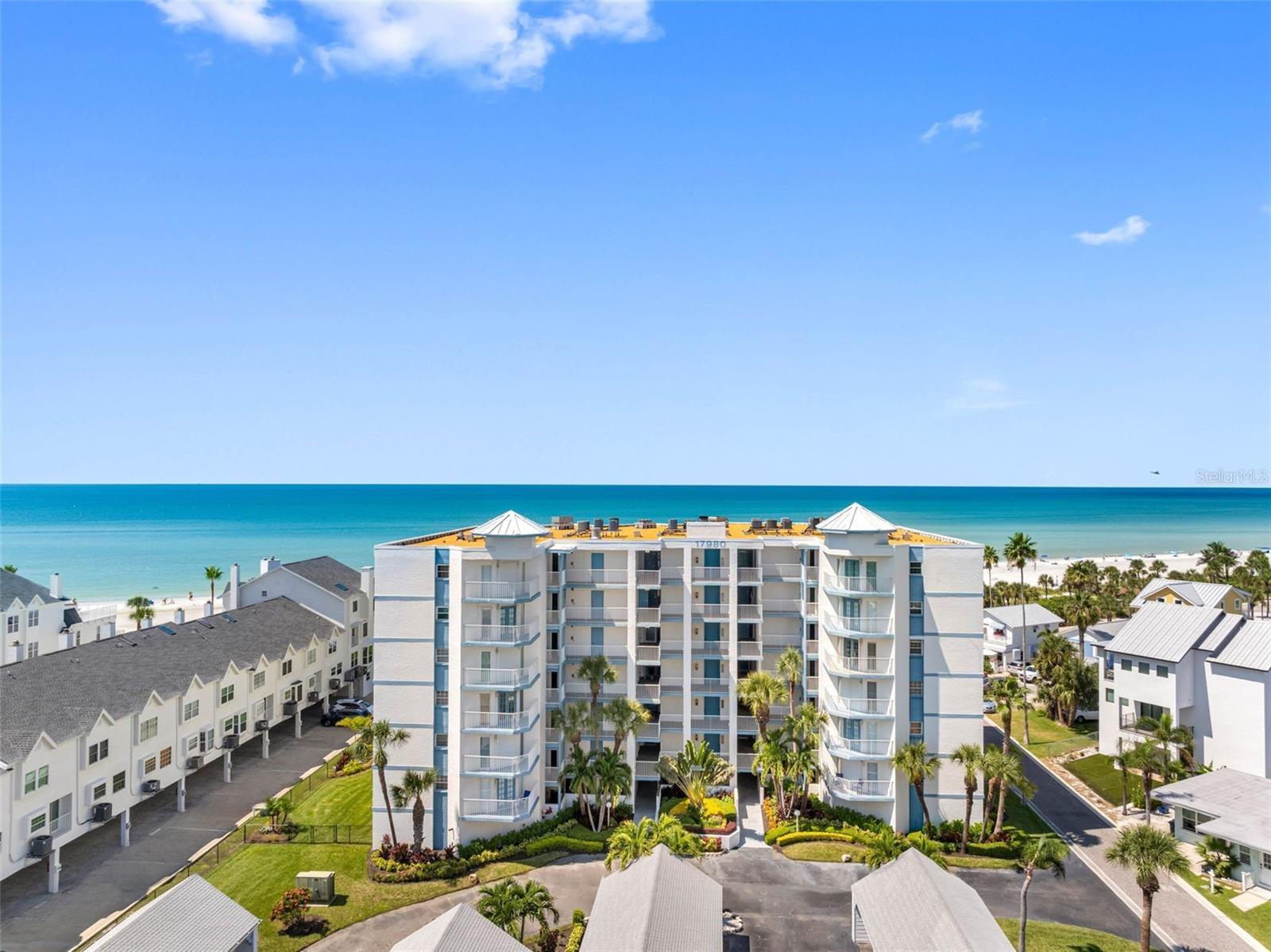 Iconic Lighthouse Pointe located on 200 ft of beach/gulf front in Redington Shores