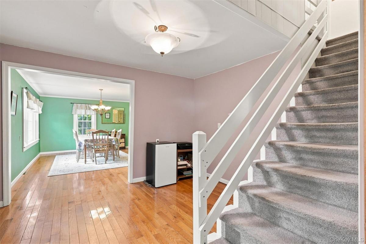 View from foyer into dining room