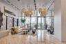 Designer lobby lounge with indoor-outdoor seating at Biscayne Beach