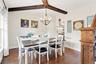 Located at the front of the house, off the kitchen and the front entry. A lovely first impression as you enter the front door.
