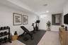 Virtually staged basement den