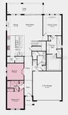 First Floor Plan - Additional Highlights Include: tray ceiling package, 8' interior doors, open stair railing with painted spindles, pre-plumb for fut