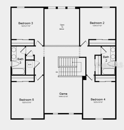 Second Floor Plan - Additional Highlights Include: tray ceiling package, 8' interior doors, open stair railing with painted spindles, pre-plumb for fu