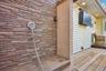 Outdoor shower area