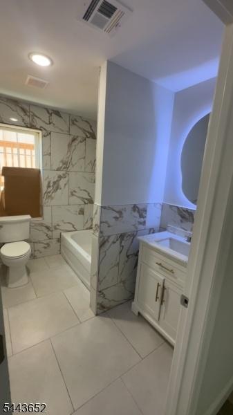 Ground level bathroom