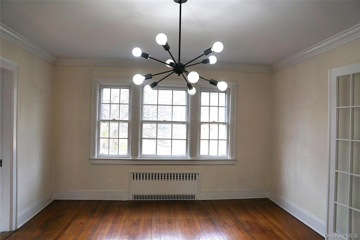 A sunny formal dining room