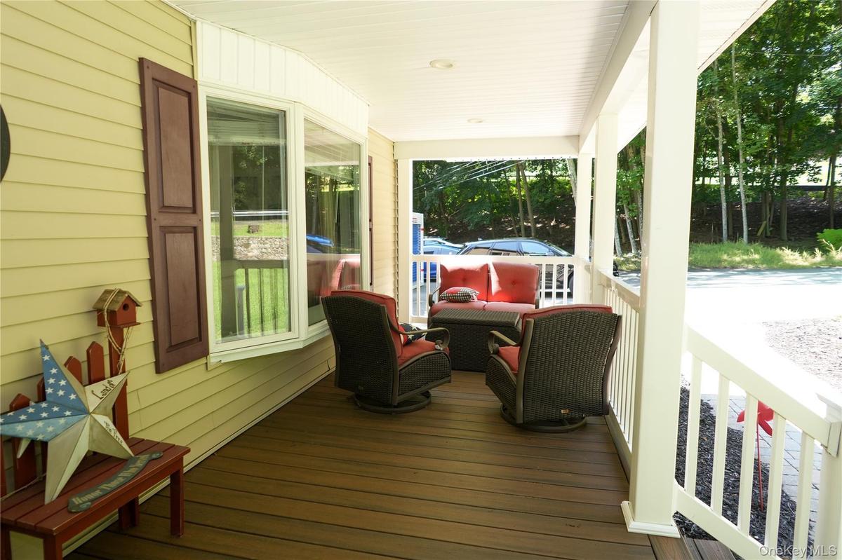 Front porch to enjoy any time of the day or evening