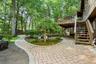Paver patio with 2 level deck