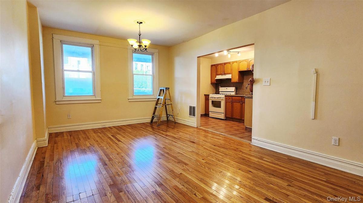1st floor- combo living/dining room and kitchen with access to backyard