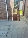 Entryway to basement on lower level (side view)