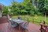 Deck overlooking Backyard