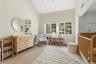 Bright and airy secondary bedroom.