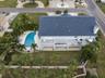 Aerial view of the back of the home.