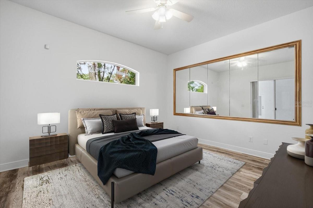 Virtually Staged Primary Bedroom