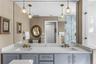 This gorgeous bathroom was completely redone.