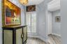 A sunny kitchen nook offers the perfect spot for a casual breakfast table.