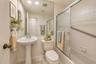Guest bathroom virtually staged