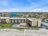 Aerial view of building from bay side