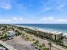 Aerial view of building and beach