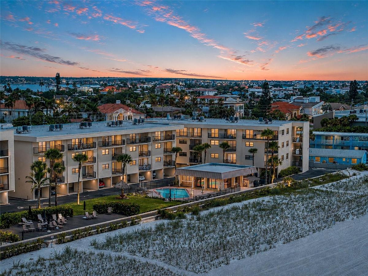 Building exterior, daytime beachfront view