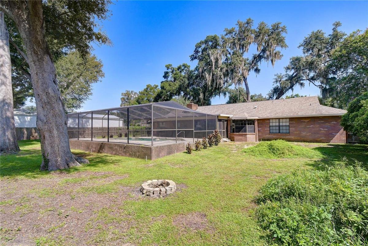 Lush, private backyard with plenty of room to enjoy the outdoors