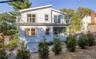 Rear view of house featuring stucco siding