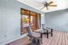 Upstairs Private Balcony Porch.  Screened, Covered and Shady