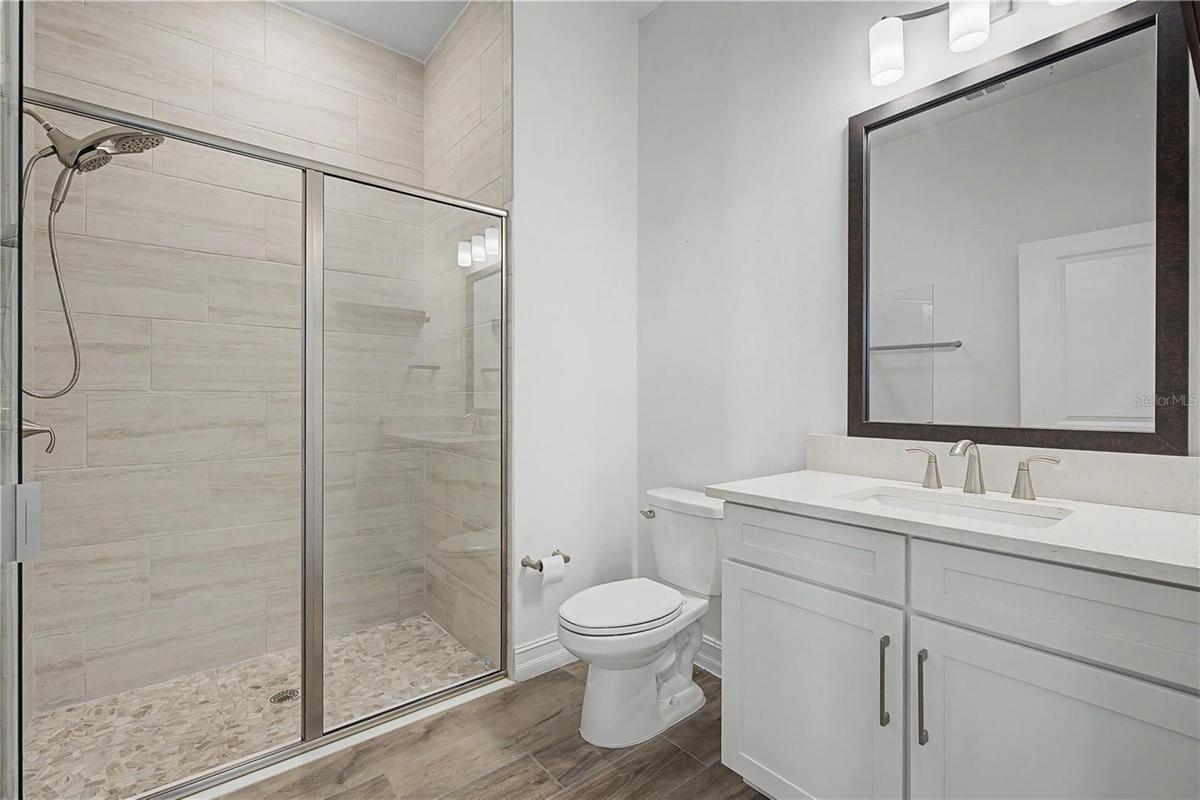 First-level guest bathroom