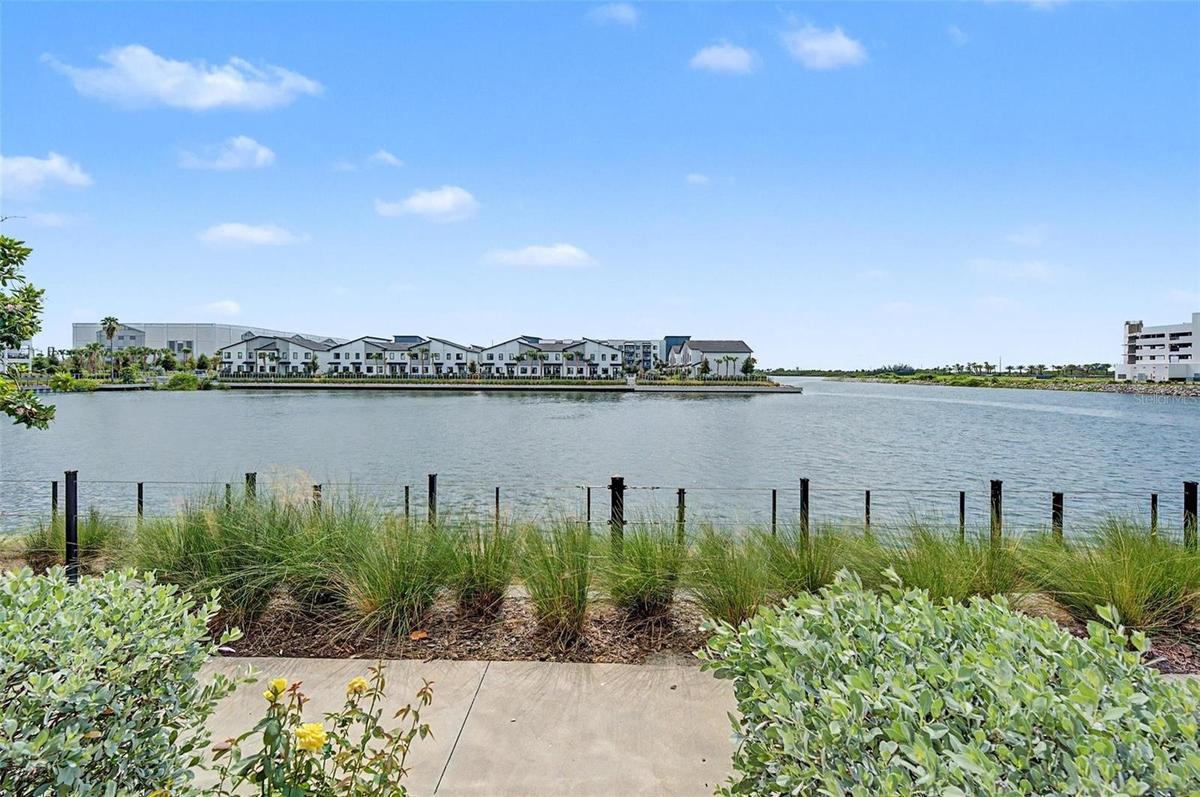 First-level patio with amazing water views.