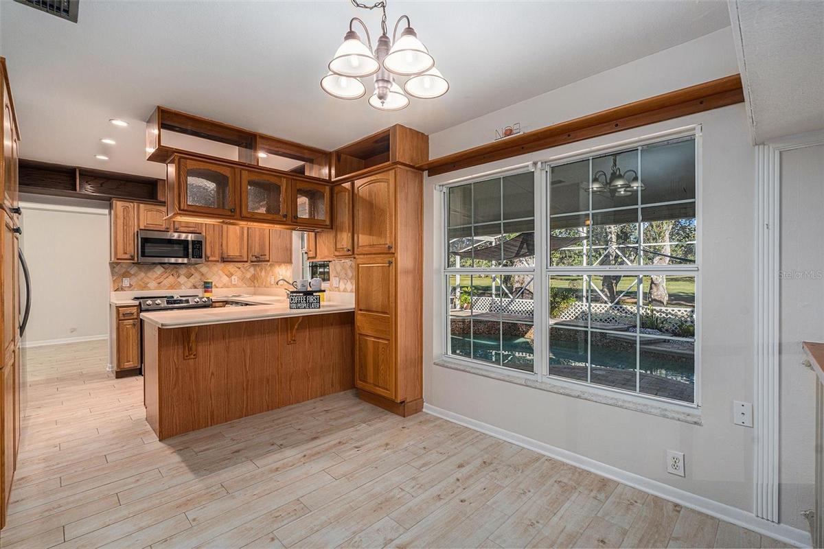 Dining space overlooking kitchen