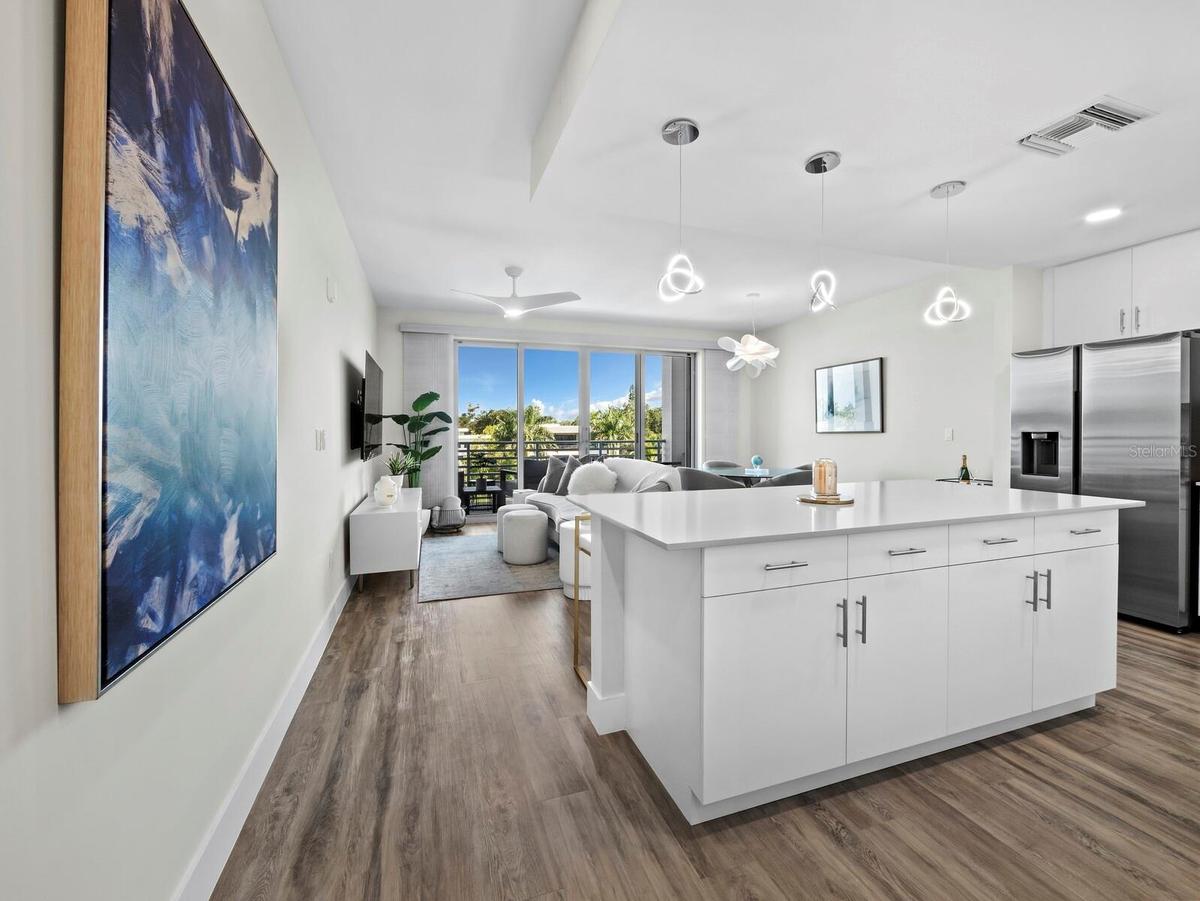 Open concept living is  popular for casual entertaining