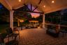 Twilight back porch to yard