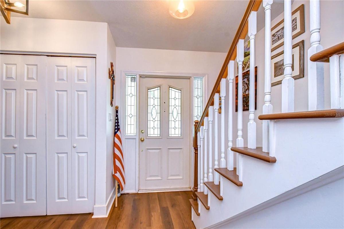 Inviting entry opens into a bright and comfortable interior