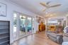 Luxury vinyl plank flooring flows throughout the first floor