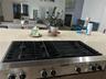 6 burner gas cook top with grill area