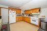 Open layout between the living, dining and kitchen.