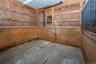 4 horse stalls, two for mechanicals, feed and tack.
