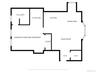 Floor plan of the 1 bedroom caretaker apartment above the garage.