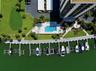 Boat docks and pool area