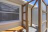 Inside of outside shower and dressing area