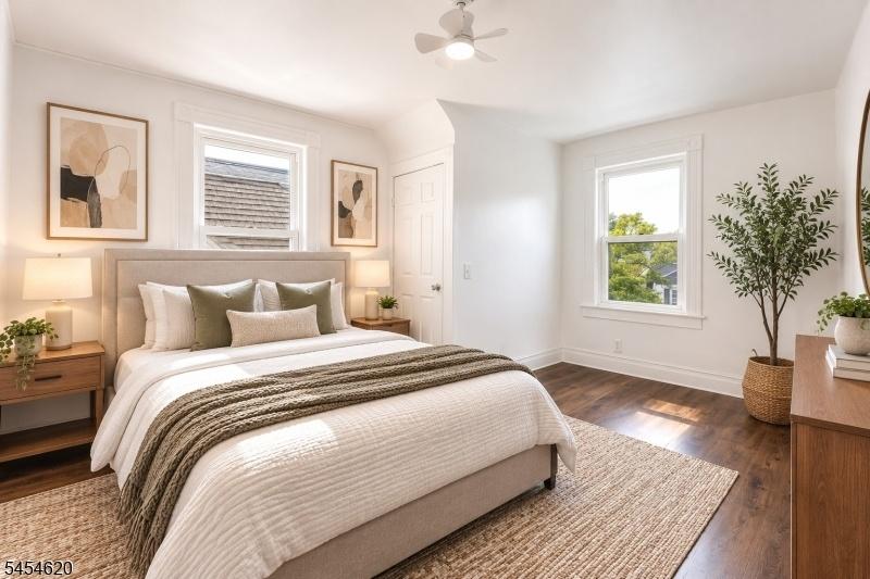 Virtually staged bedroom