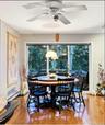 Dining table, sliders to deck