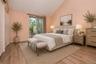 Virtually staged primary bedroom