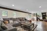 Large living and dining room.